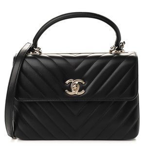 CHANEL Lambskin Chevron Trendy CC Flap Bag